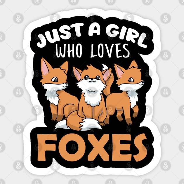 Fox Gifts Women Fox Gifts Girls Fox Lover Love Foxes Fox Sticker by PomegranatePower